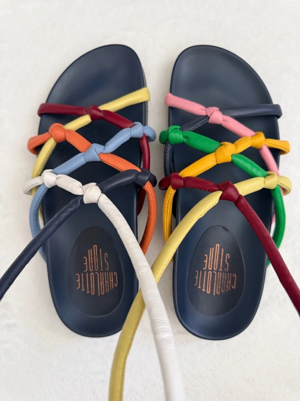Charlotte Stone | Noemi Multicolor Strap Wrap Tie Gladiator Sandals (7) - Picture 11 of 16